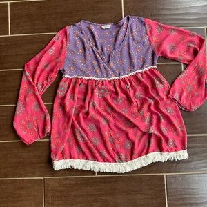 Live Happy Boho Long Sleeve Top